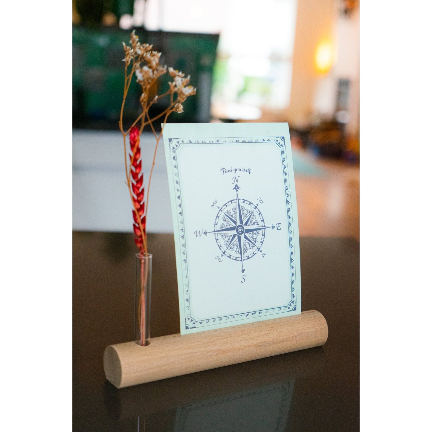 Beech Wood Dry Flowers & Card Holder Vase - Harold&Charles