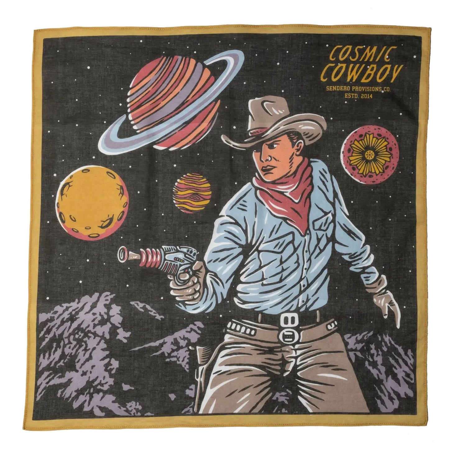 Cosmic Cowboy Bandana | Sendero Provisions Co | 100% Japanese organic cotton