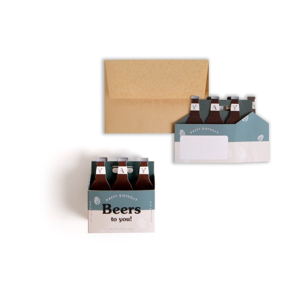 Beers To You Birthday Pop-up Card by UWP Luxe - Harold&Charles
