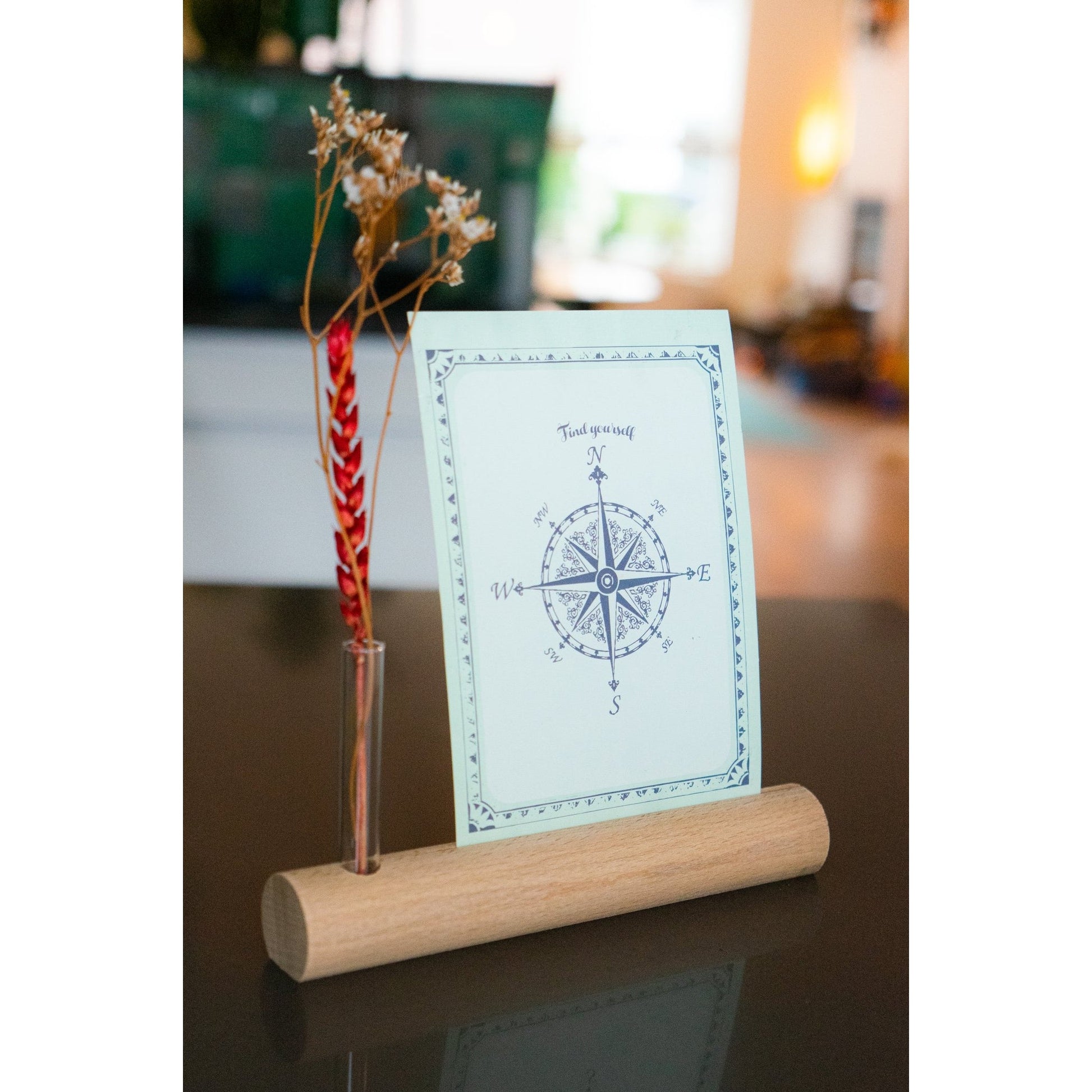 Beech Wood Dry Flowers & Card Holder Vase - Harold&Charles