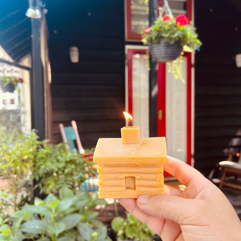 Cabin Candle 100% British beeswax & hand poured.