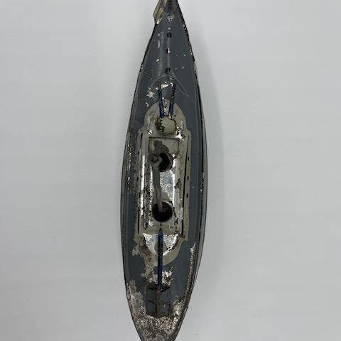 Small German Tin battleship for display