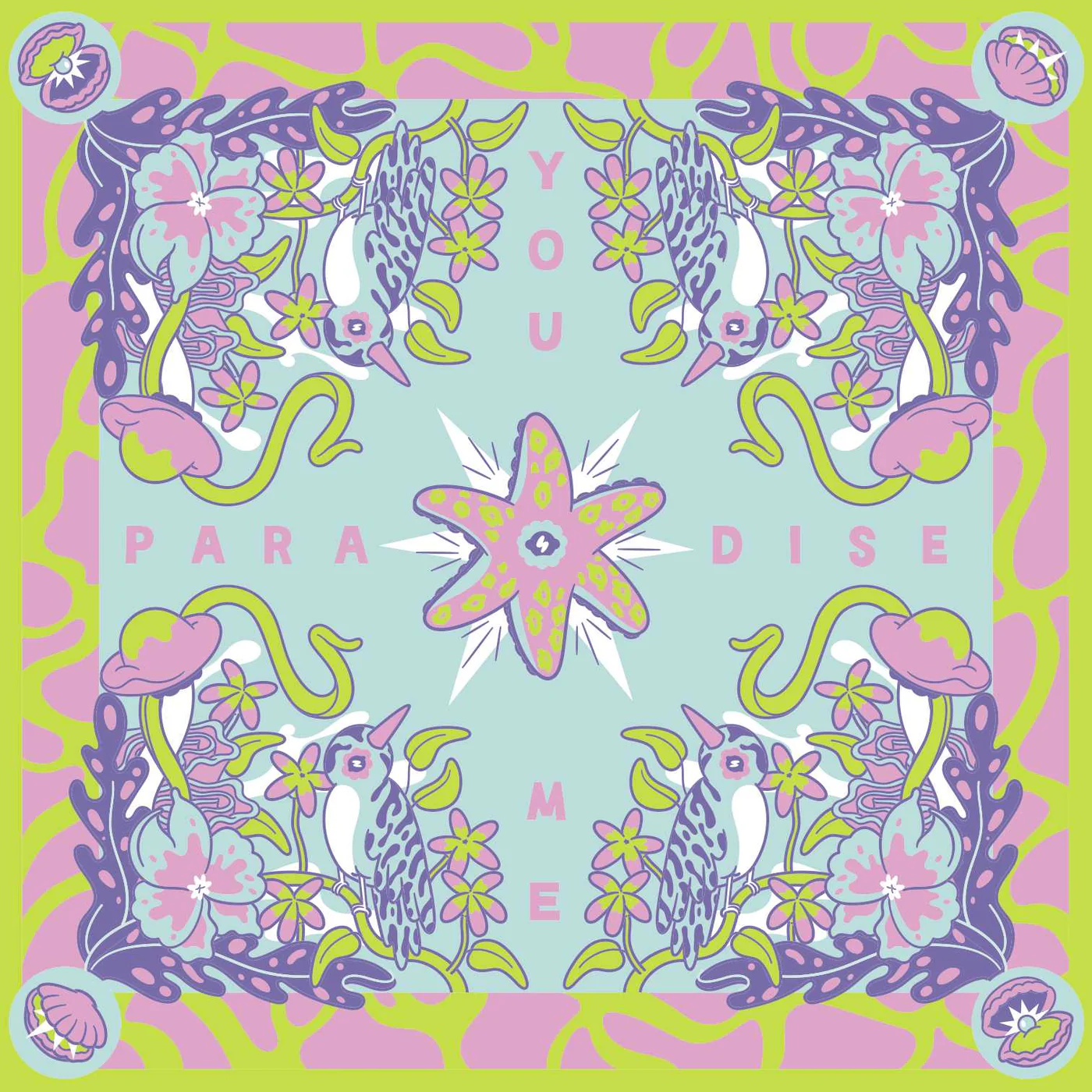 You, Me and Paradise| Bandits Bandana | 100% Organic Cotton