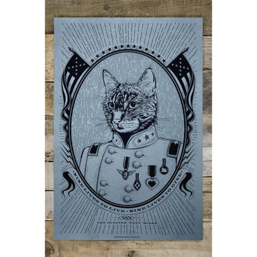 Nine Lives to Live, Nine Lives to Give Poster Cat Poster