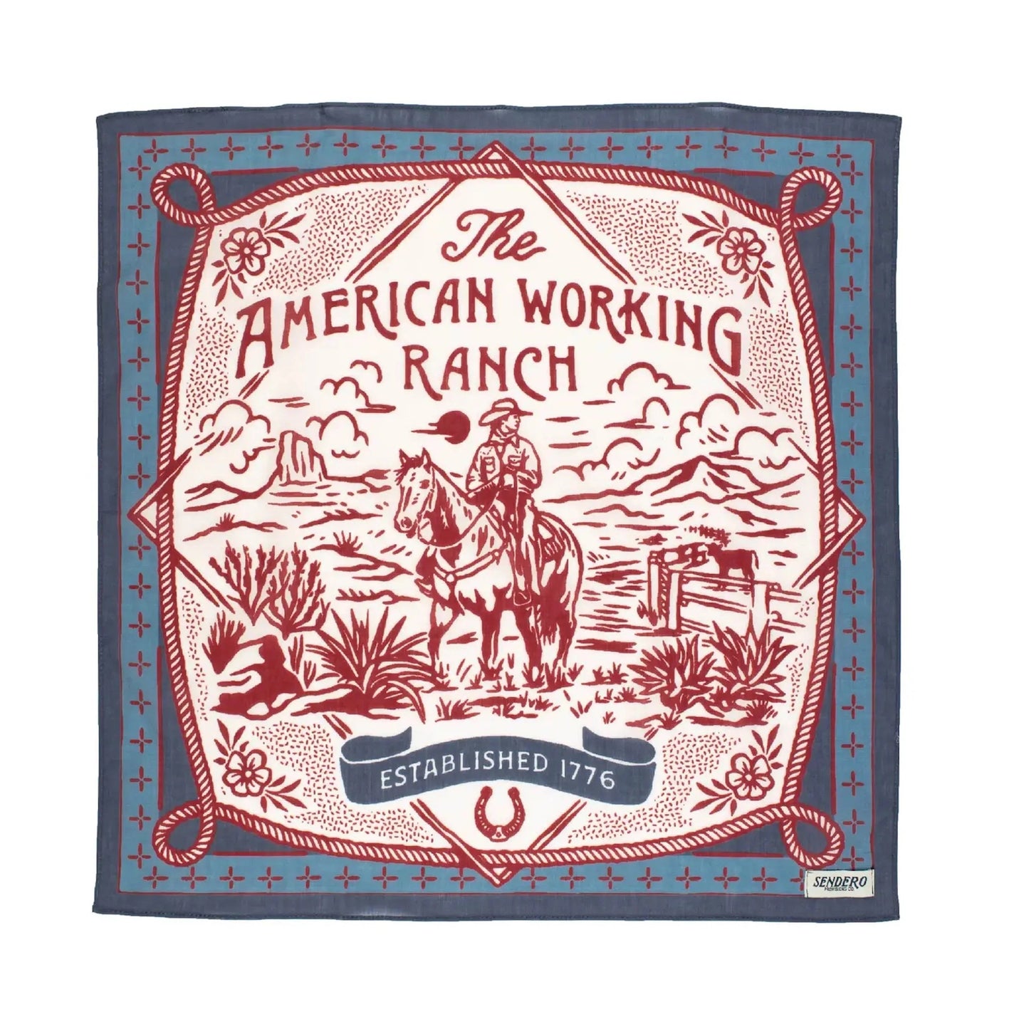 American Working Ranch Bandana  | Sendero Provisions Co | 100% Japanese organic cotton